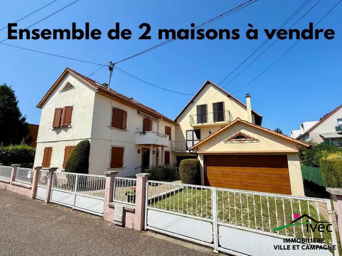 Ensemble immobilier : deux maisons avec jardin et garage - Photo 1
