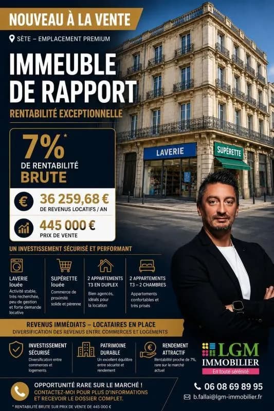INVESTISSEURS : 7 % DE RENTABILITÉ BRUTE ! Une opportunité rare à ne pas laisser passer ! - Photo 1