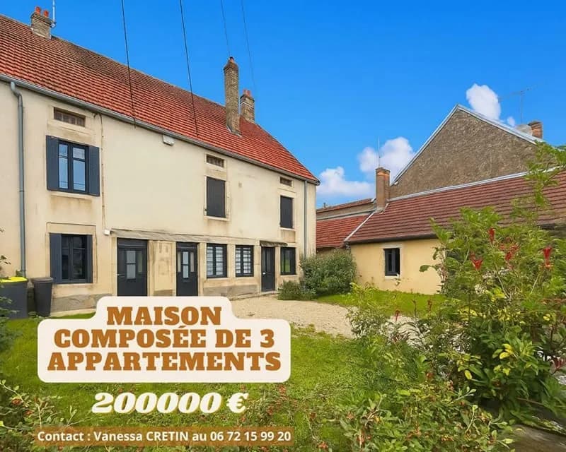 70120 - LAVONCOURT - Maison avec 3 appartements - Prix : 200000 honoraires charge vendeur - Photo 1