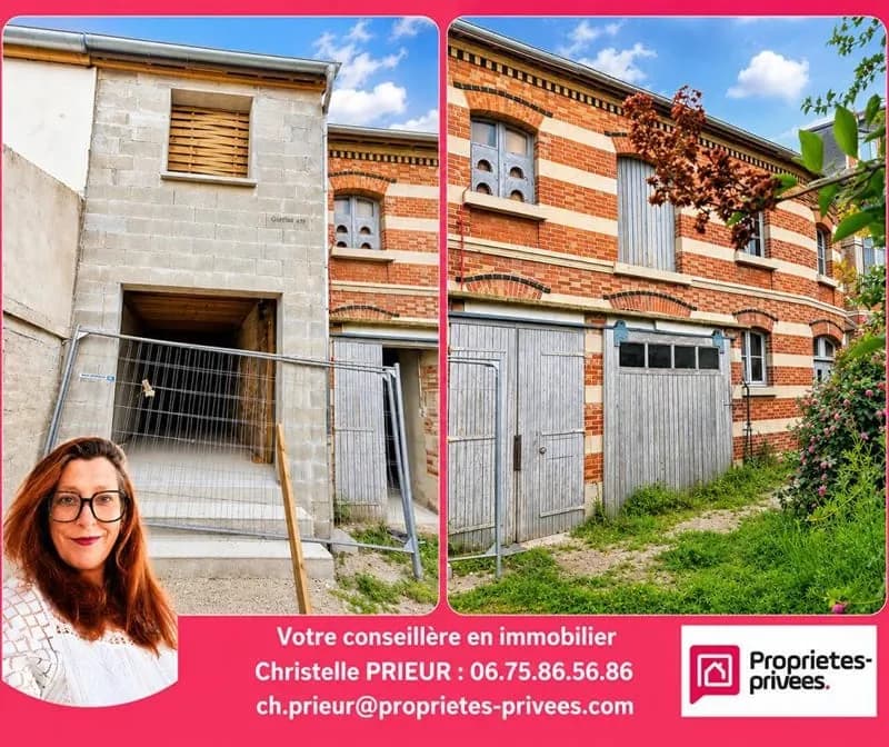 Bâtiment de caractère à aménager ? 130 m² ? Terrain 195 m² - Photo 1