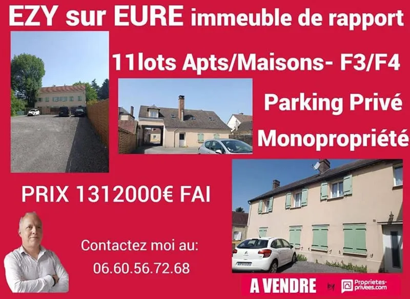 Immeuble rapport Ezy Sur Eure 11 logements 830 m2 - Photo 1