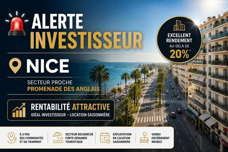 Alerte Investisseur avec forte rentabilité sur Nice - Photo 1