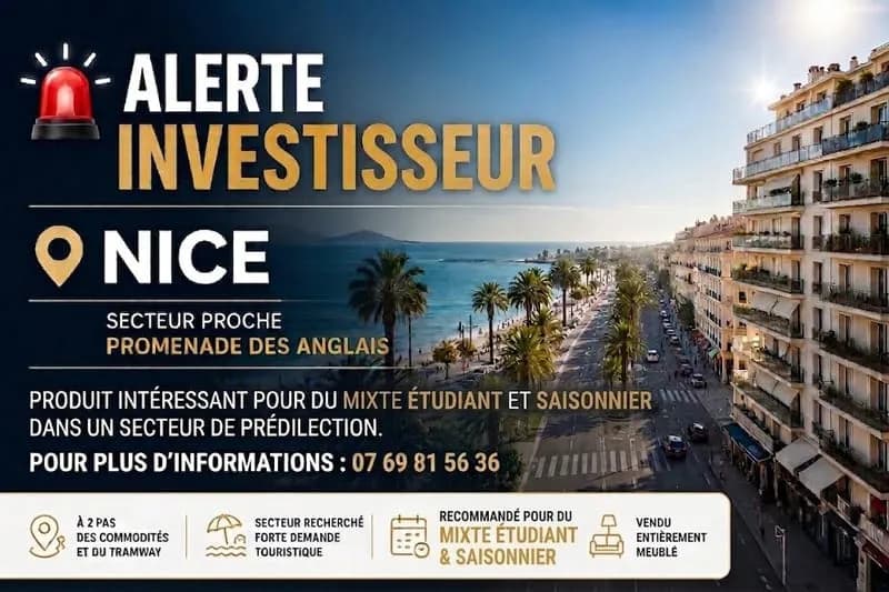Alerte Investisseur avec forte rentabilité sur Nice - Photo 1