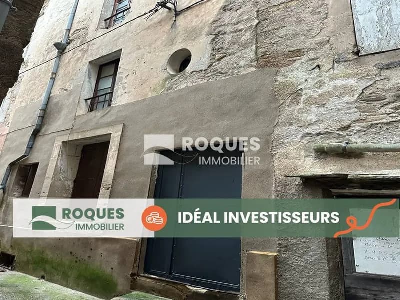 Lodève centre, Immeuble rez-de-chaussée + 3 étages, 90 m2 + - Photo 1