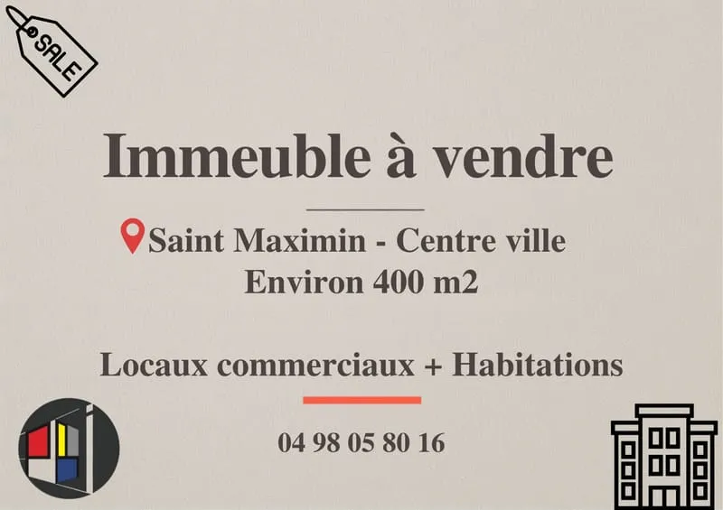 EXCLUSIVITÉ - A VENDRE IMMEUBLE CENTRE VILLE DE SAINT MAXIMI - Photo 1