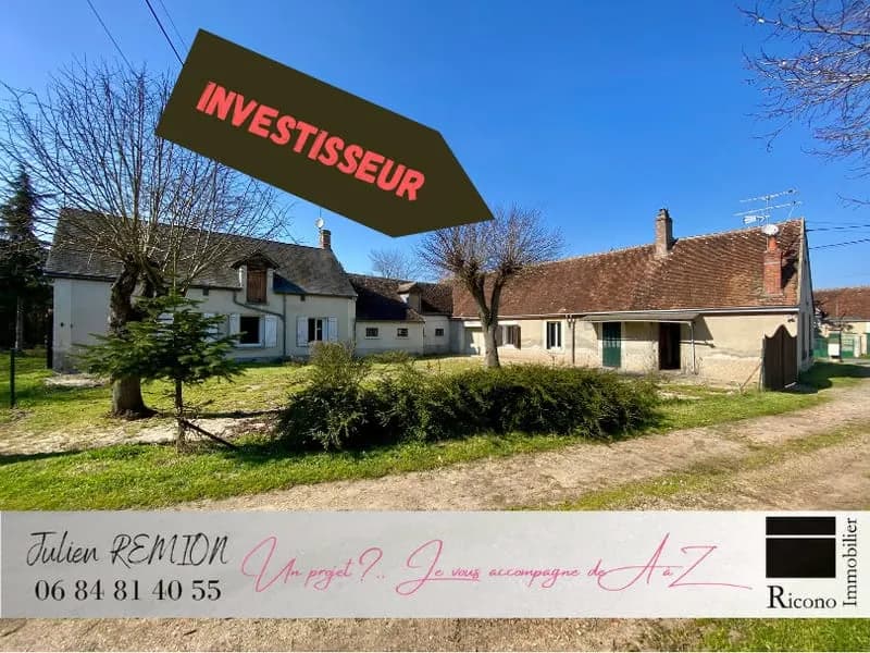 Ensemble immobilier de trois maisons à Chabris - Photo 1