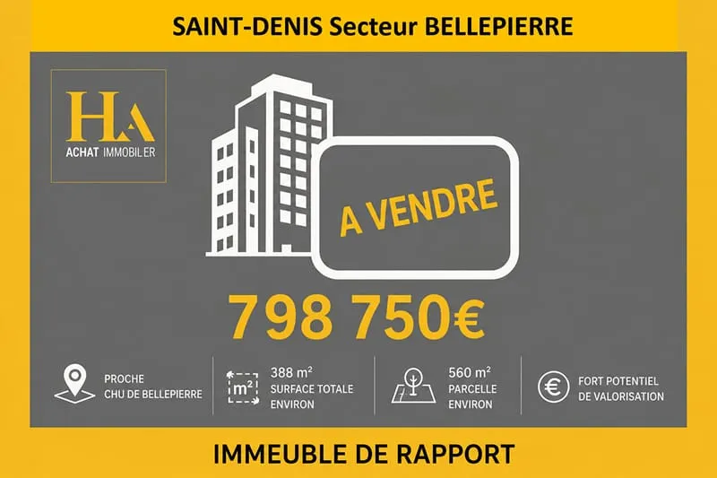 Immeuble Saint Denis secteur Bellepierre proche CHU - Photo 1