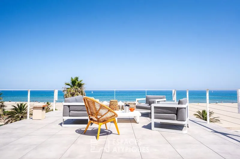 Vue mer et son toit terrasse sur la côte Vermeille de Canet - Photo 1