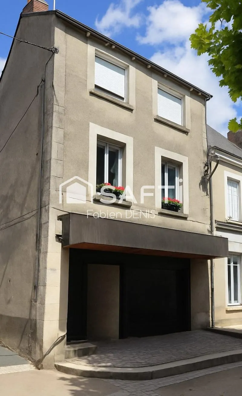 Immeuble avec local commercial et appartement - Centre-ville de Contres - Photo 1