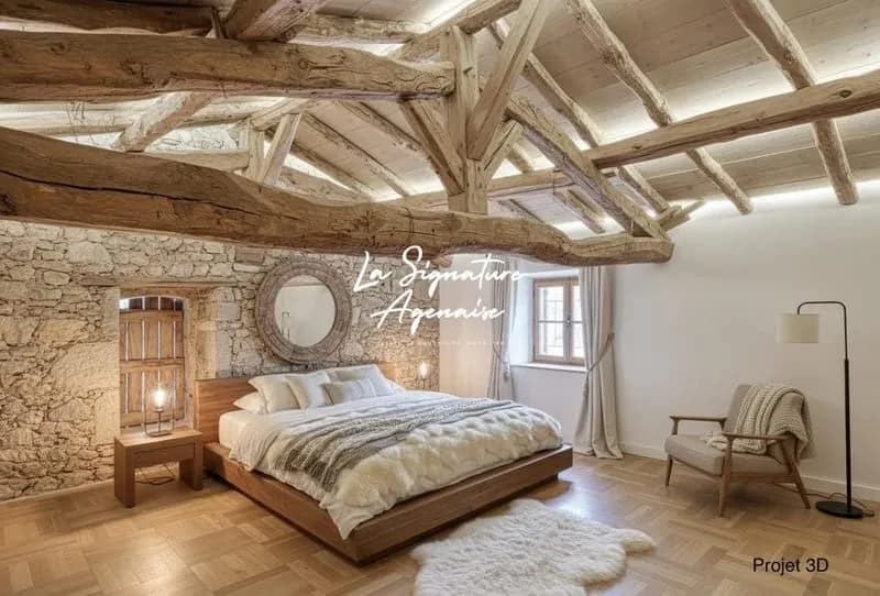 Ensemble Immobilier De Trois Bâtiments En Pierre, 1 Hangar, 1 T - Photo 1