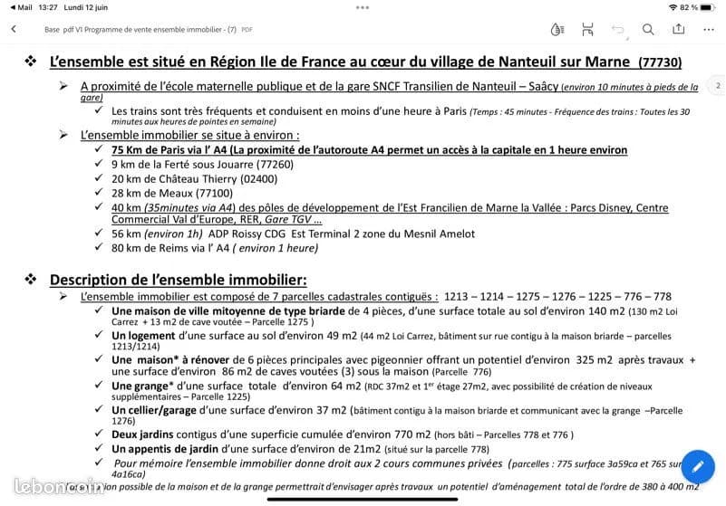 Vente d'un ensemble immobilier Nanteuil sur Marne - Photo 1