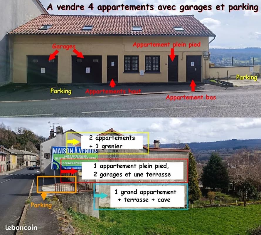 Immeuble de 4 appartements avec parking et garage - Photo 1