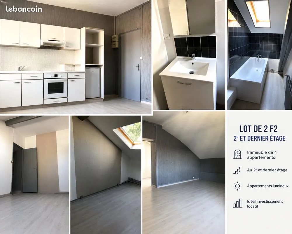 Lot de 2 appartements f2 - spécial investisseur - rentabilité brute 10 % - Photo 1