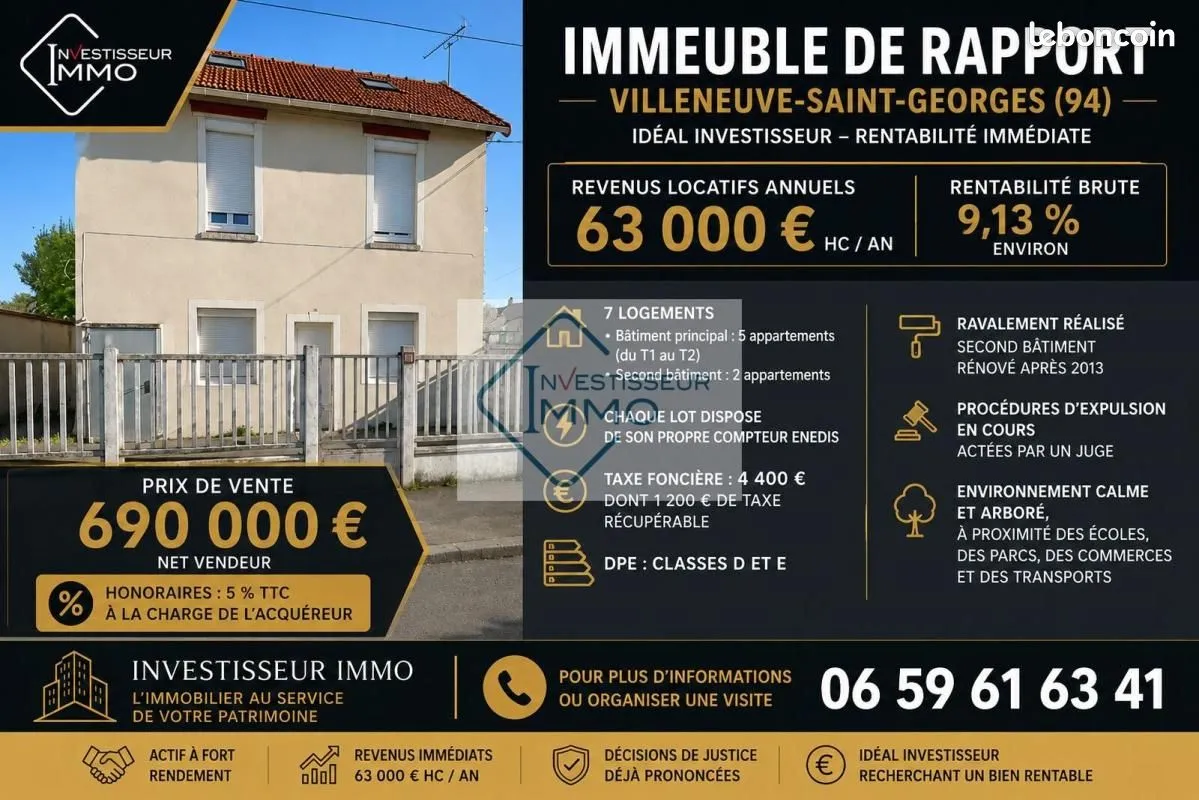 Immeuble de rapport 173 m² - Photo 1