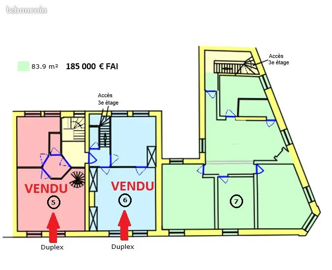 Immeuble 4 pièces 84 m² - Photo 1