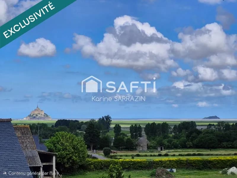 ensemble immobilier avec vue imprenable sur Le Mont-Saint-Michel et la baie - Photo 1