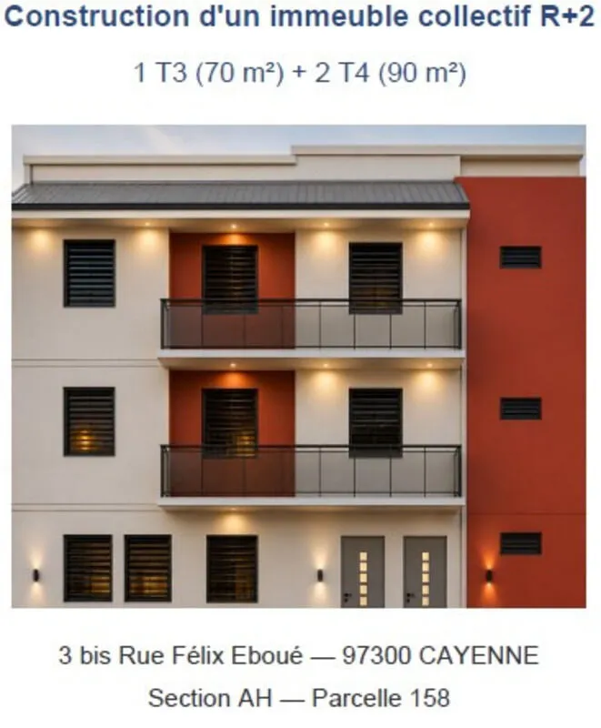 Immeuble neuf de 2 étages à vendre CAYENNE (973) - Photo 1