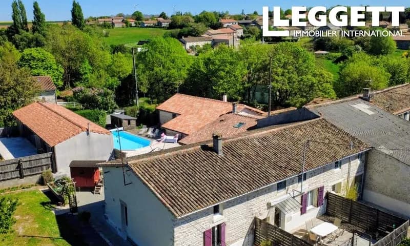 Ensemble immobilier en pierre - 2 maisons- 178 et 113 m² - Piscine - Hangar- Garages -Atelier - 2286 m² - Photo 1
