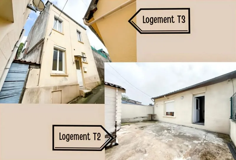 Immeuble 2 logements loué (T2 & T3) au coeur de Bolbec - Photo 1