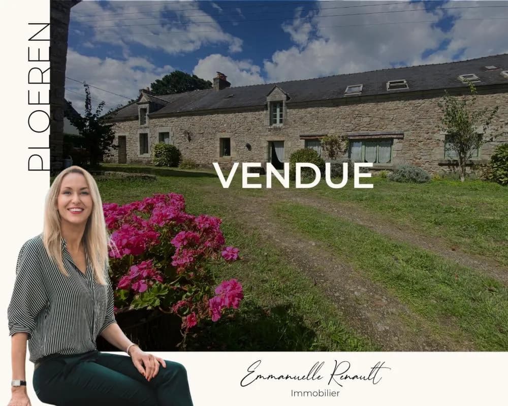PLOEREN aux portes de Vannes, Ensemble immobilier en pierres longère 248M2 et bâtisse de150M2 sur 1500 M2 de terrain - Photo 1